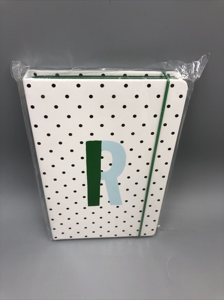 Kate Spade New York Take Note Large Polka Dot Leatherette Initial "R" Notebook