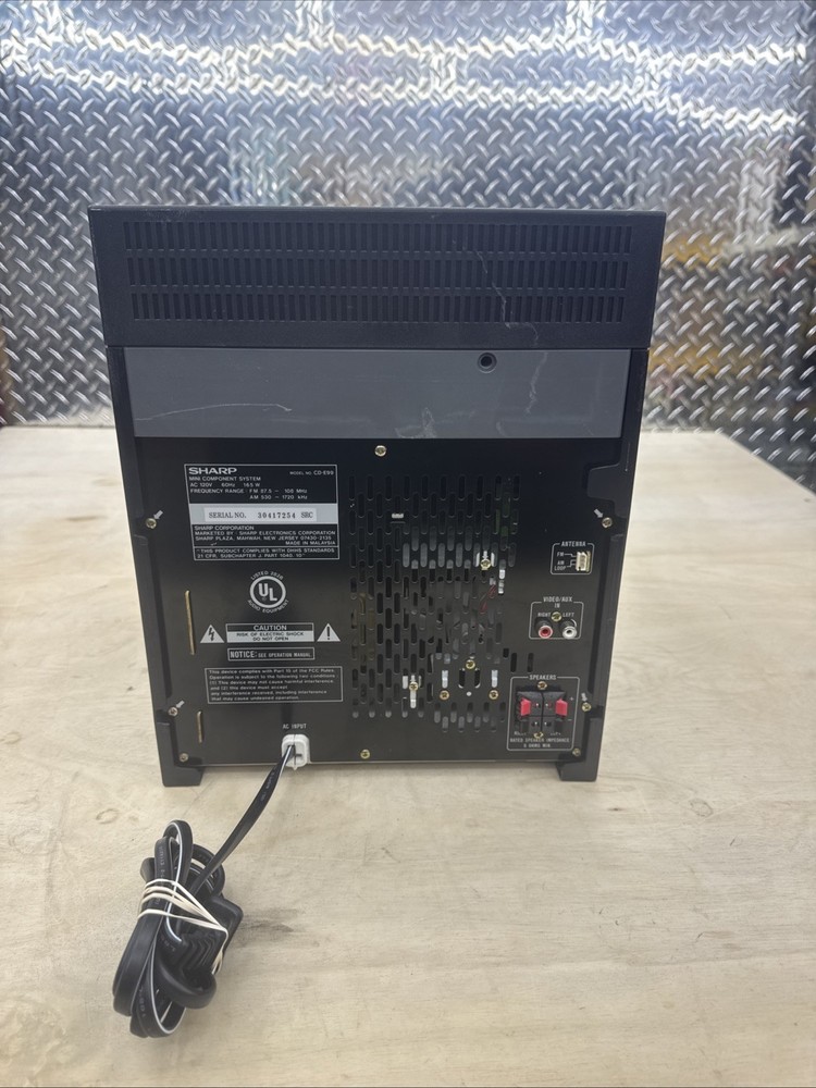 Sharp 3 Disc CD-R/RW Dual Casette X-Bass Mini Component System CD-E99