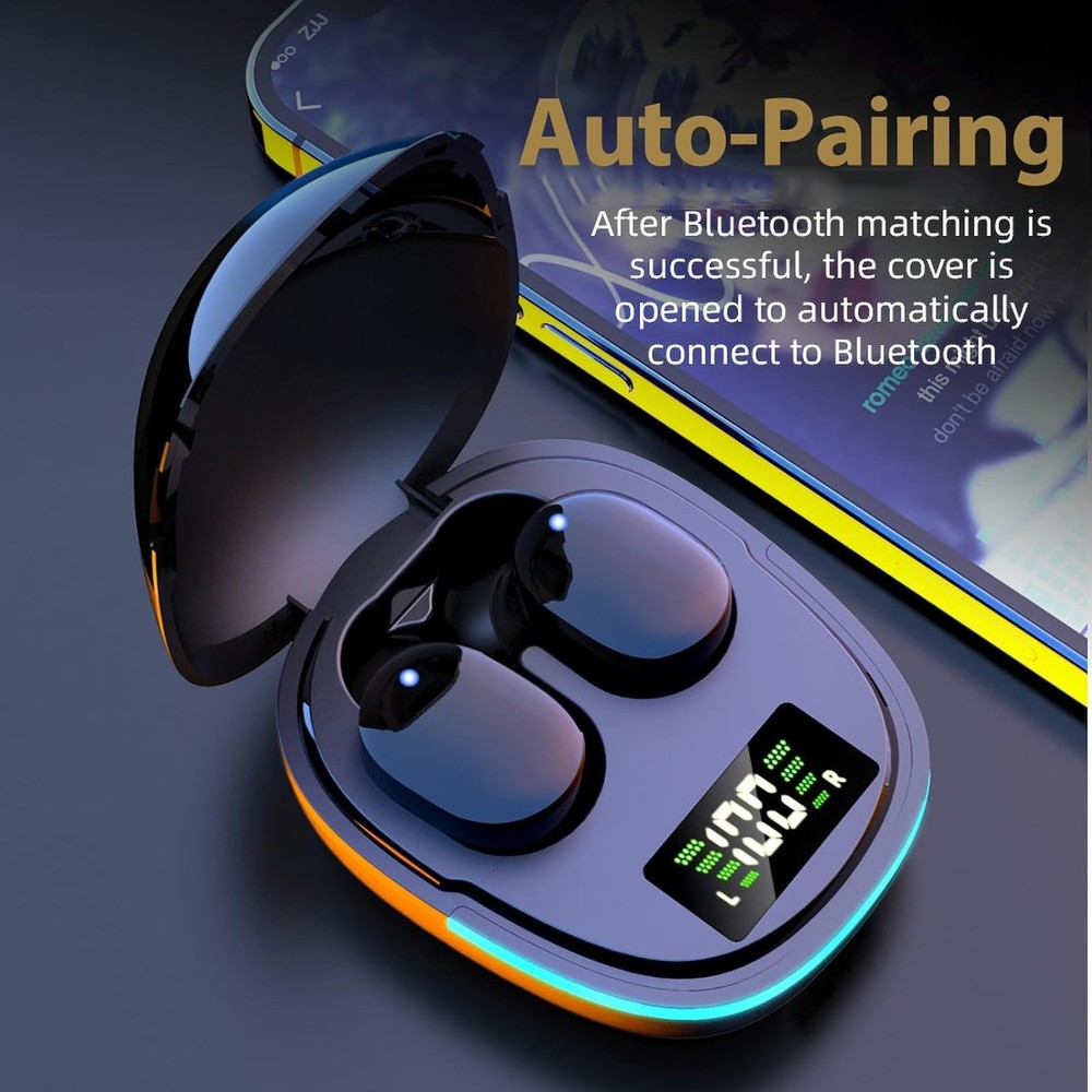 LED Display Bluetooth Earbuds Touch Control TWS Headphones for iOS/Android USA
