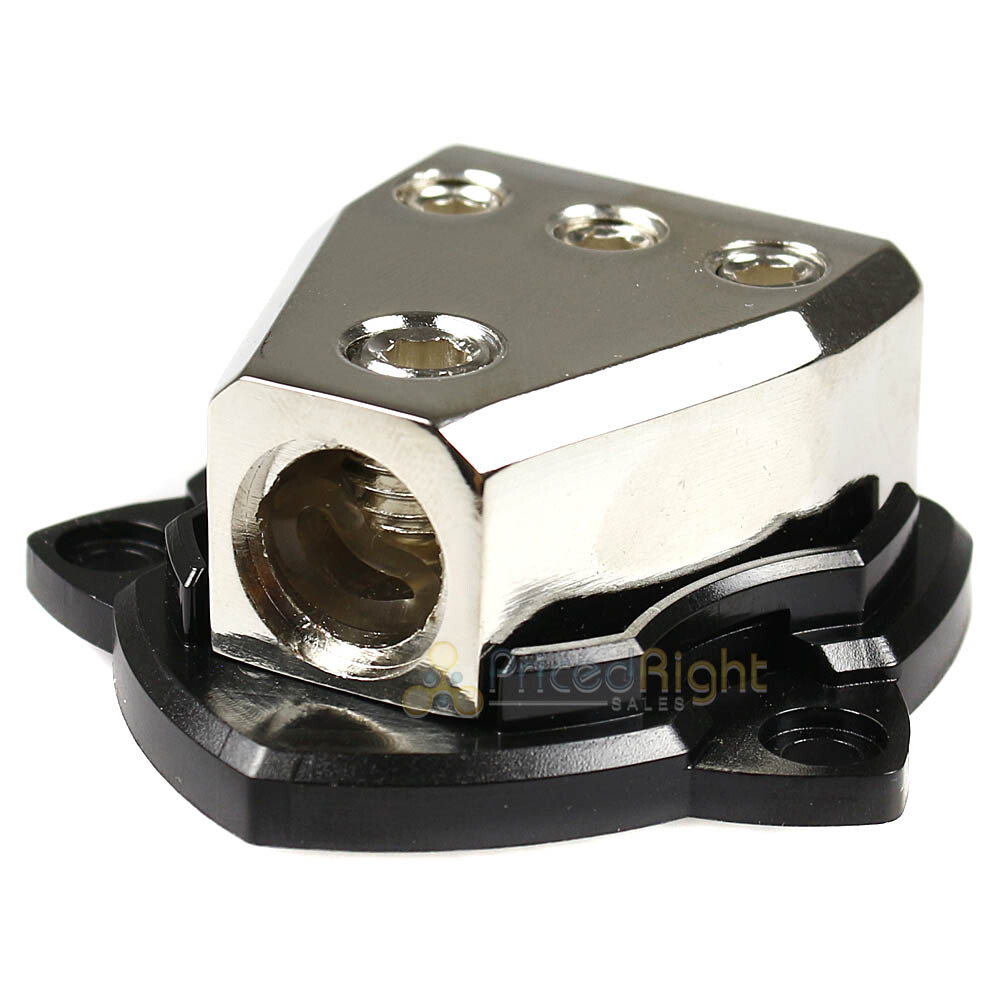 DS18 0 Gauge to 4 gauge 3 way Set Screw Ground Distribution Block AWG DB1034