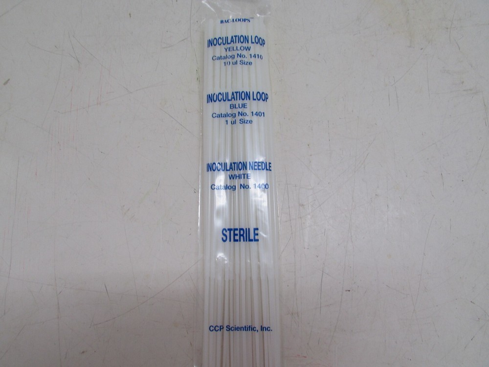 New. Inoculating Needles, White, Sterile, 25 per Pack