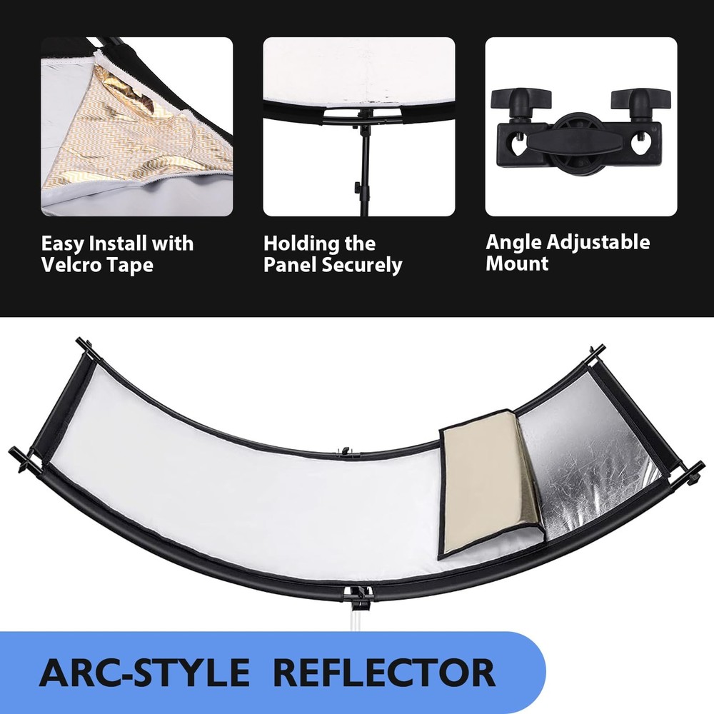 Clamshell Light Reflector/Diffuser with Carrying Case,70"X24" (4 Color in 1) ...
