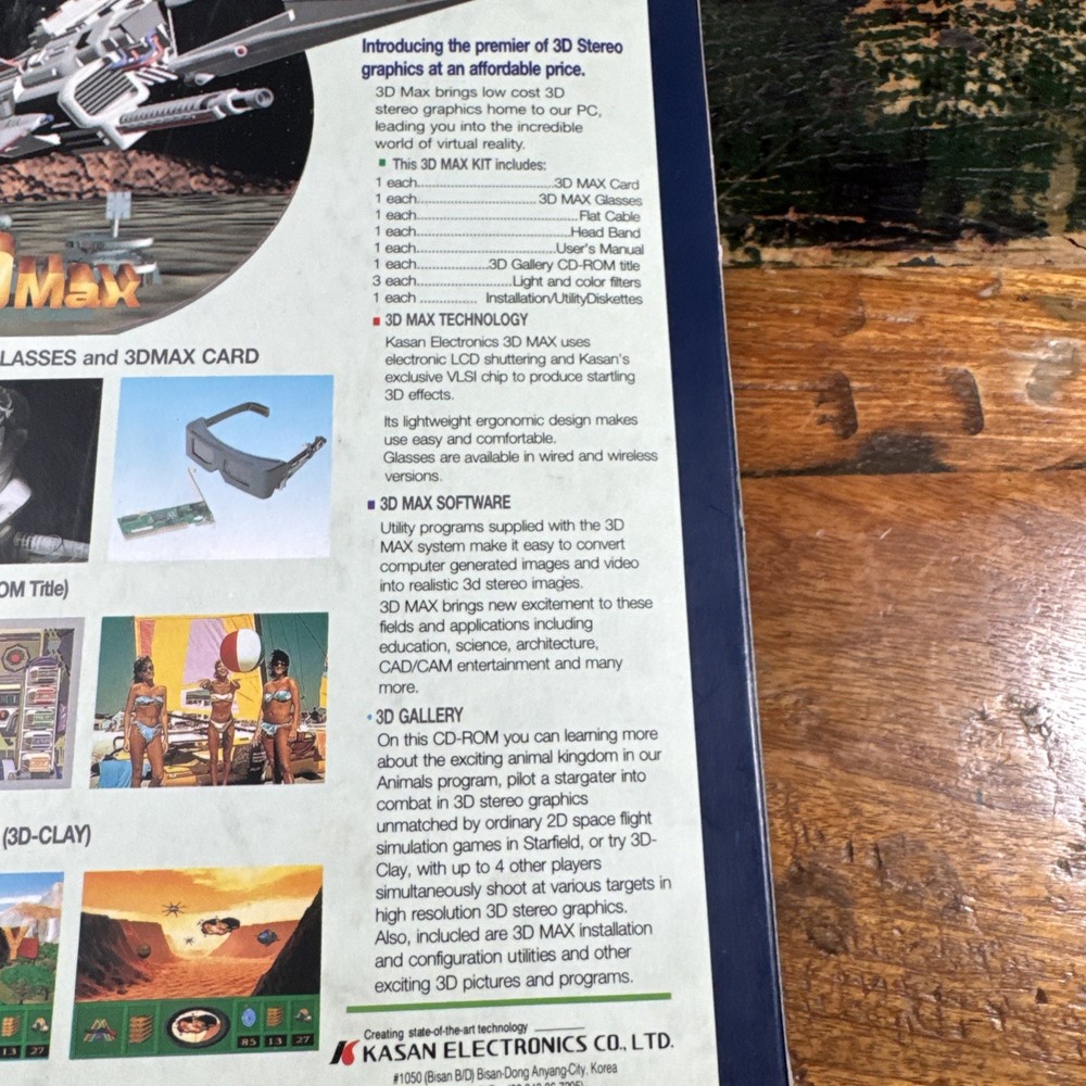 KASAN ELECTRONICS KASAN 3D-MAX Vintage Programming Computing 1995