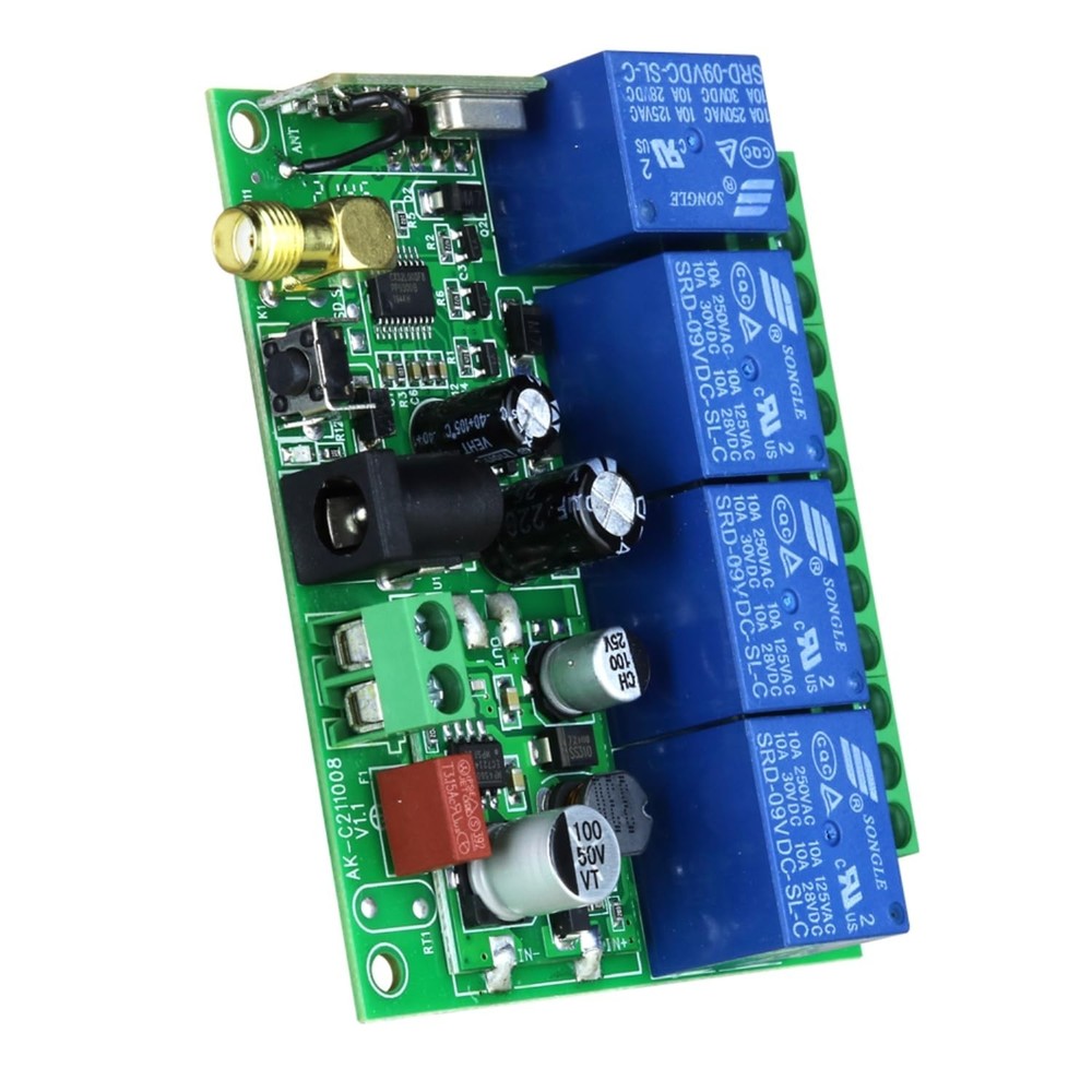 DC 12V 24V 36V 4CH Remote Control Switch 433Mhz 10A Wireless Remote Control S...