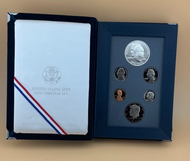 1990 U.S. Mint Prestige Proof Set • Eisenhower Silver Dollar • 90% Silver • OGP