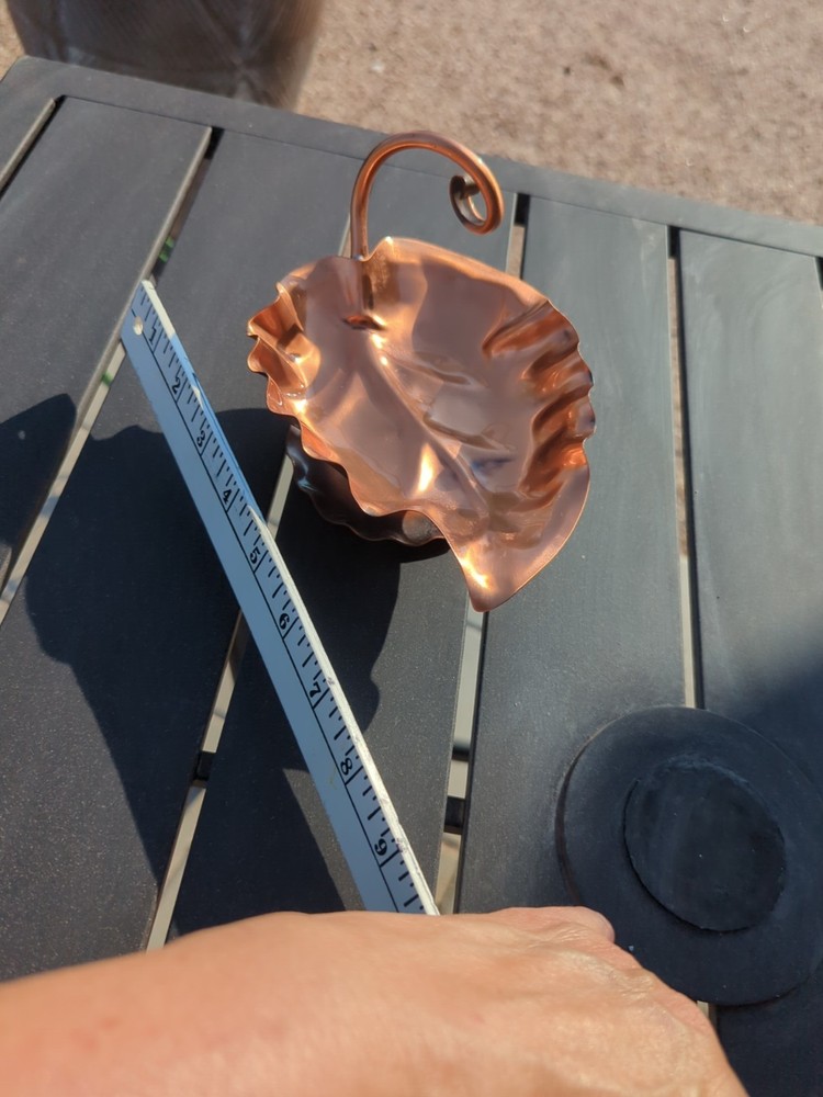 Unique Stylish Vintage Gregorian Copper Leaf Dish Candy Dish
