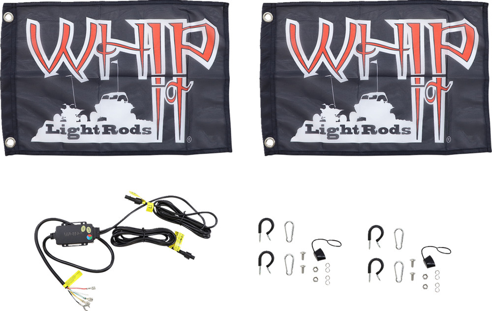 WHIPITLIGHTRODS SB-CHSBTR-252 Bluetooth White 5 Foot Light Rod Chasing Pair