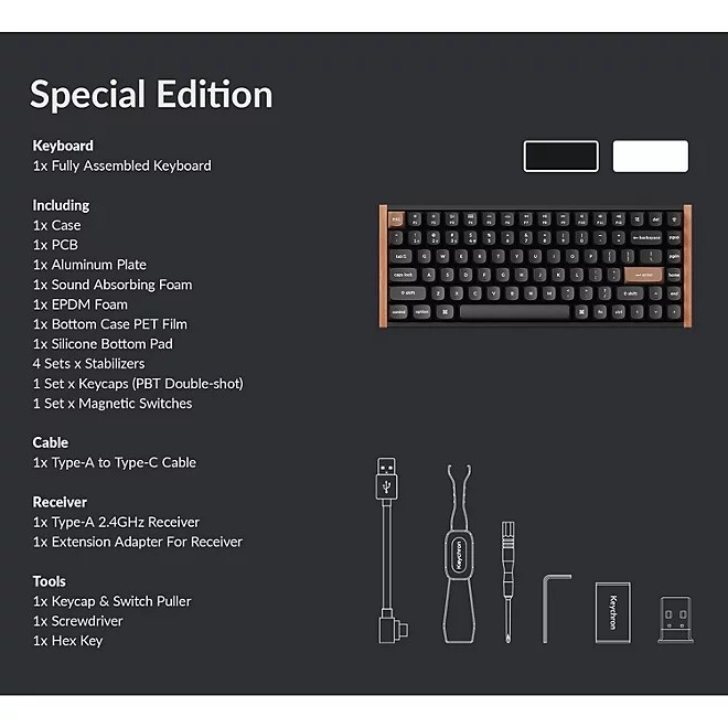 Keychron K2HE Elite Bundle - Black-Special Edition