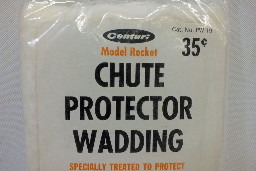 Vintage Centuri Model Rocket Chute Protector Wadding New In Package