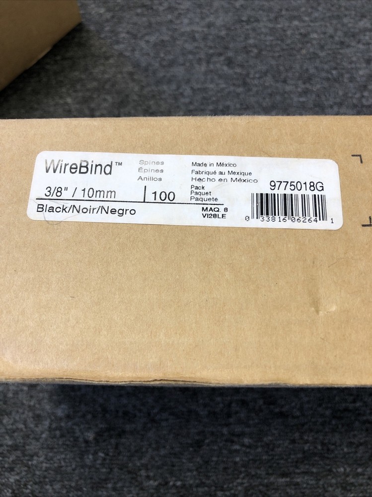 GBC WireBind Binding Spines 3/8 Black 100 Pack - Binding Spines
