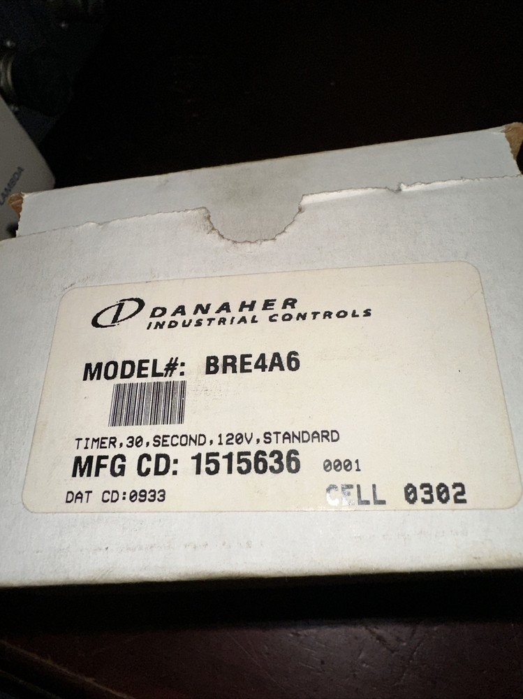 Danaher Bre -4a6 Reset Timer 120 Vac