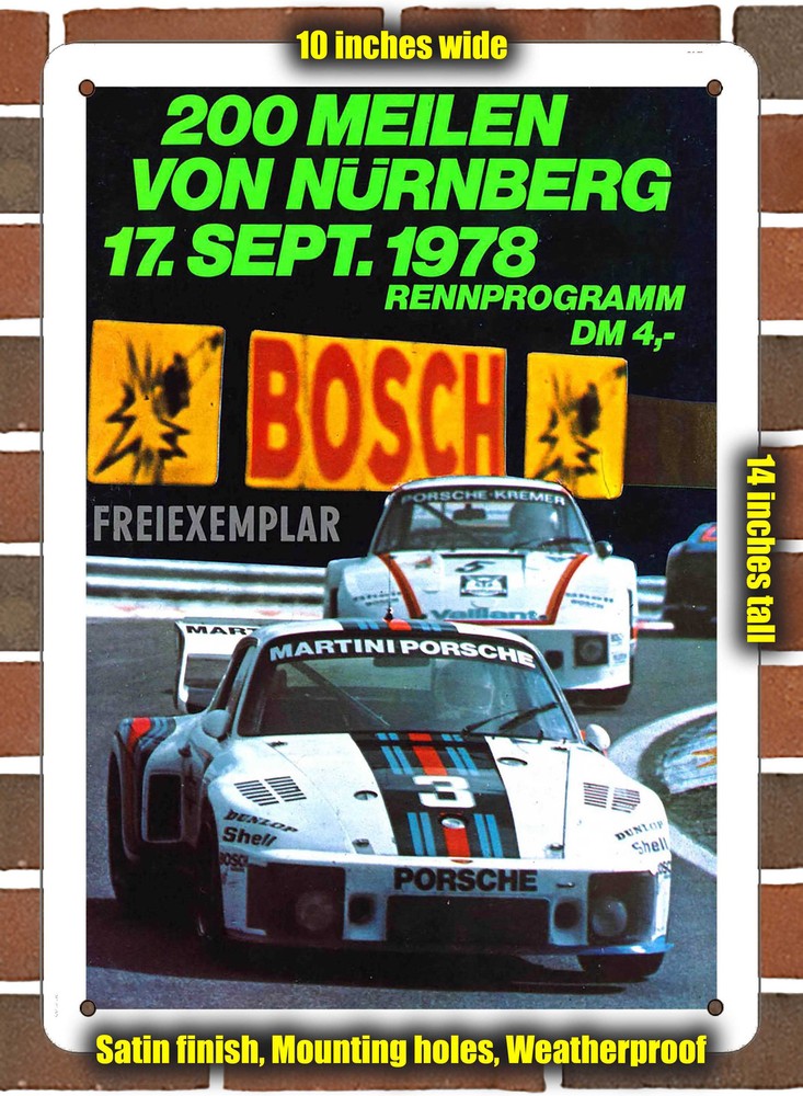 Metal Sign - 1978 Norisring Racing Program - 10x14 inches