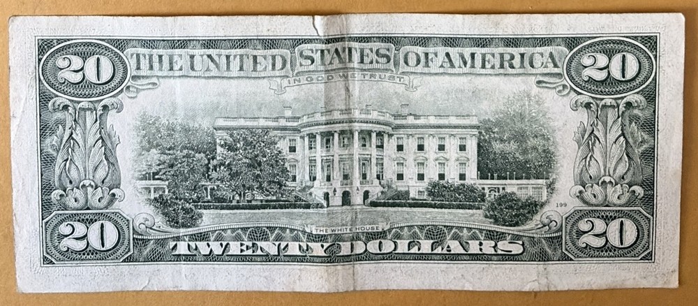 1985 $20 Bill Misaligned.