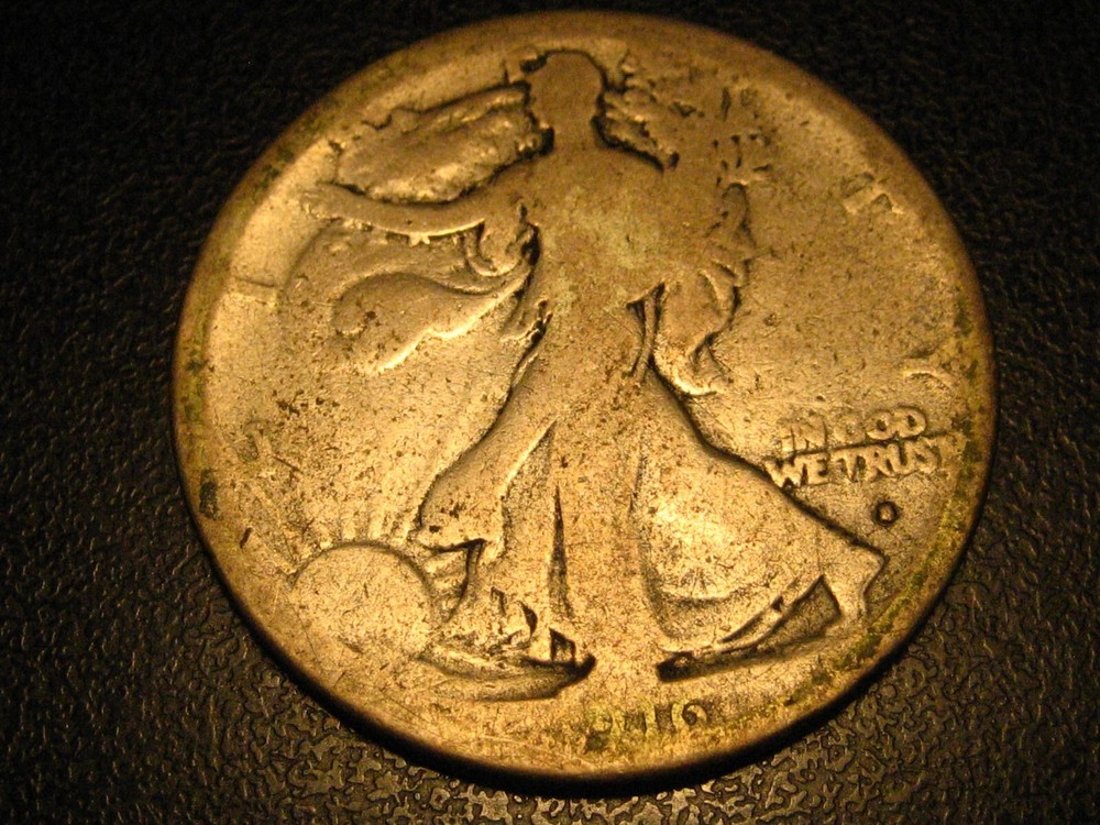 1916-S 90% Silver Walking Liberty Half Dollar