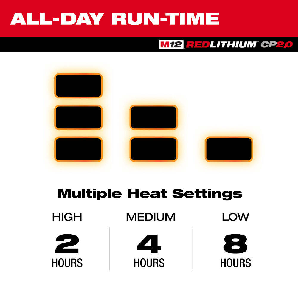 Milwaukee M300G-21M M12 12V Durable Li-Ion Heated AXIS Vest