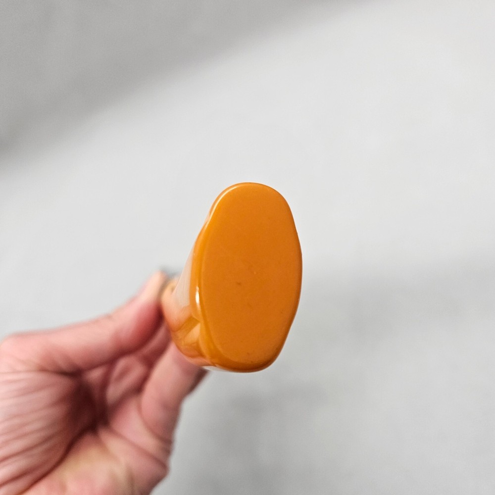 Vintage Butterscotch Bakelite? Handle Stainless Knife Sharpener Kitchen Tool