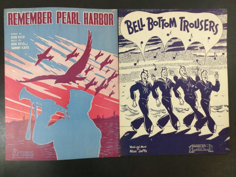 WW2 Sheet Music Remember Pearl Harbor/Bell Bottom Trousers 1941, 1944
