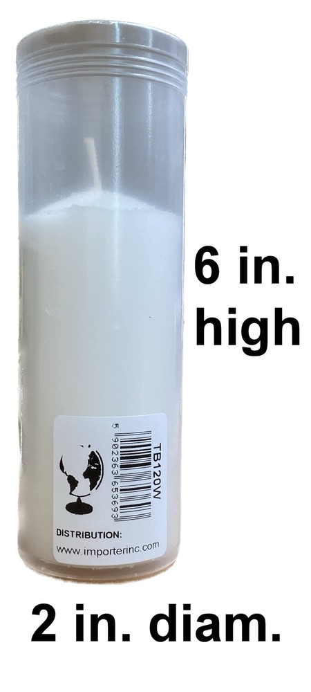 6" Tall Pillar Replaceable Cemetery Candle Inserts Pack of 9