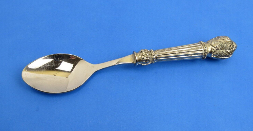 Godinger PLUME Silverplated Ribbed Tip Oval Soup Spoon
