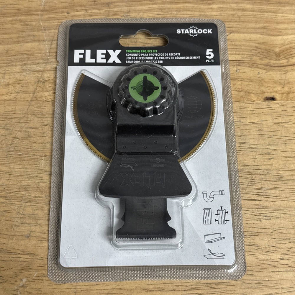 FLEX 5-Piece Oscillating Tool Trimming Project Blade Set- FAM40001-5