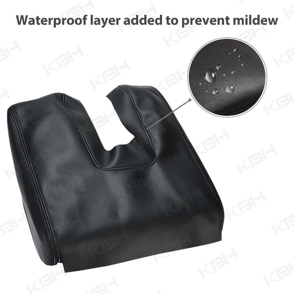 Fits 2014-2021 Toyota Tundra Center Console Lid Armrest Leather Cover Trim Black