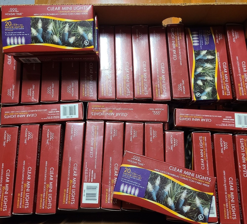 20 Count Mini Lights Clear String for Christmas Decoration