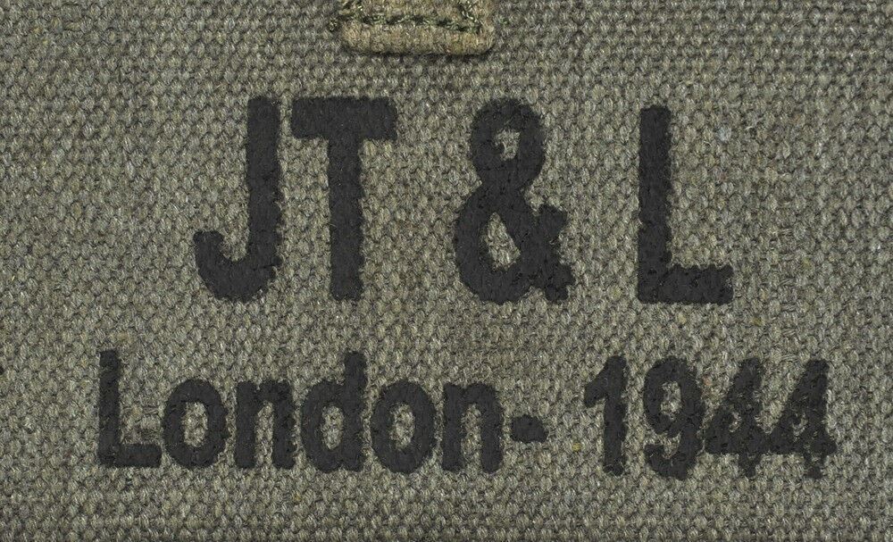 British Lee Enfield OD Canvas Rifle Case MARKED "JT&L London 1944"