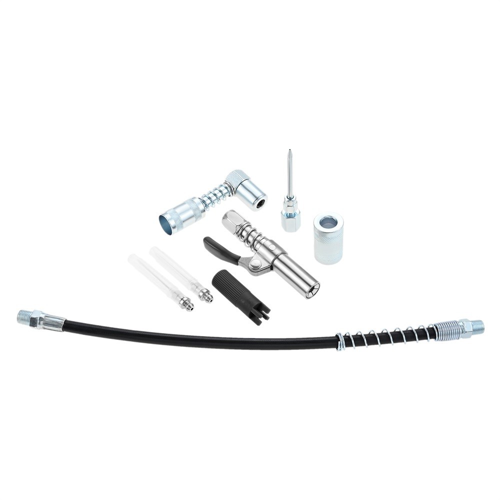 1Set Grease Accessory Kit Includes Needle Dispenser & Nozzles & Fitting Cleaner