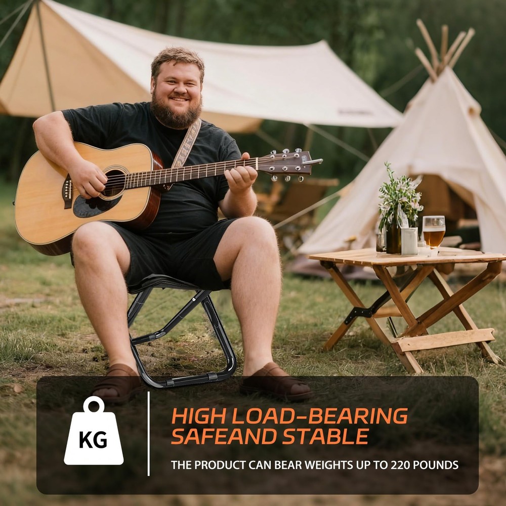 Portable Pocket Stool Seating,Ultralight Foldable Camp Stool with Compact Car...