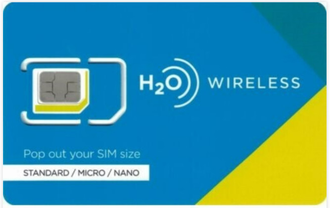 H2O Wireless SIM Card with $20 Month Plan