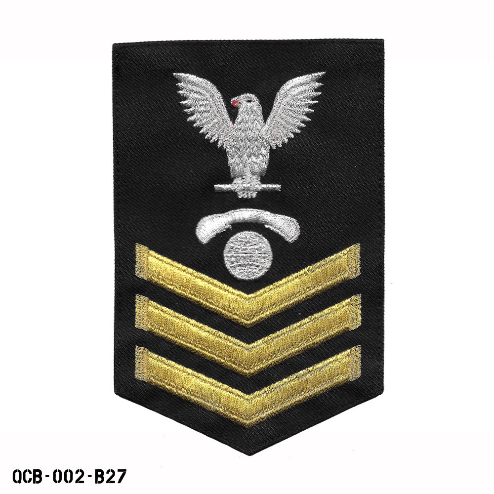 Interior Communications Sleeve Patch ~ US Navy PO1 E-6 Petty Officer First Class