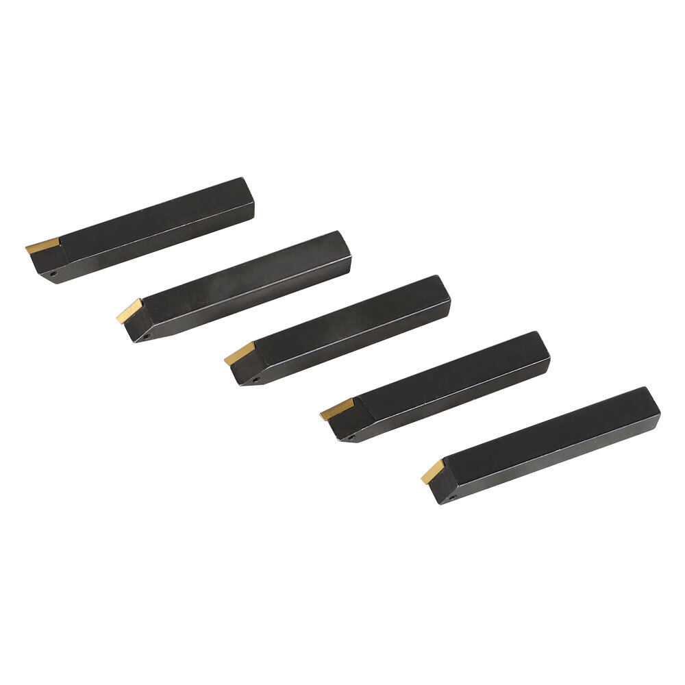 5 Pack Lathe Indexable Carbide Insert + Turning Tooling Bit Holder Set 3/8"