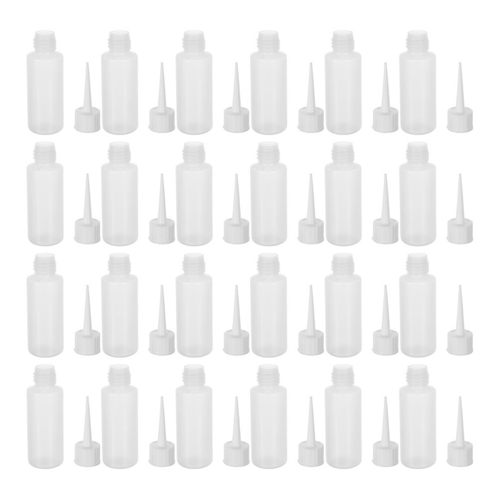 100 Pcs Sewing Agent Bottle Empty Dropper Bottles Squeeze with Nozzle Fine Tip