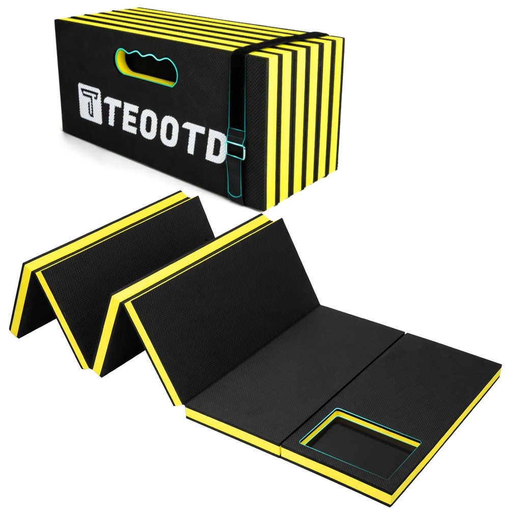 1.2" Extra Thick Foldable Kneeling Mat with Magnetlc Tool Compartment, 5 Fold...