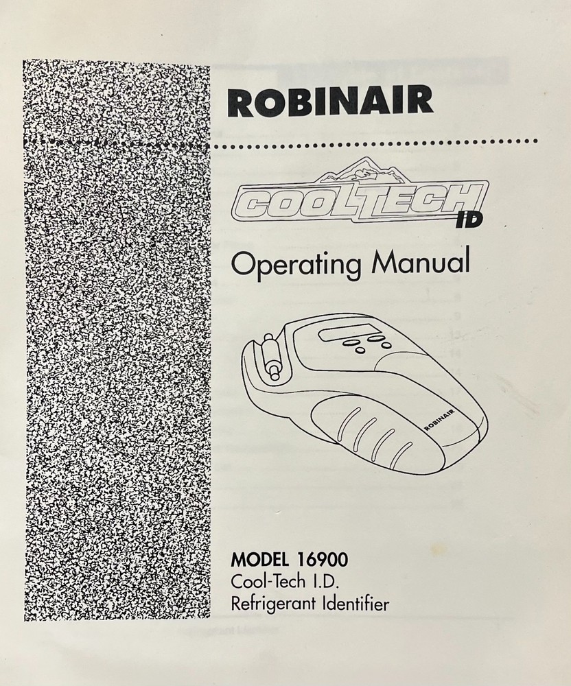 ROBINAIR 16900 REFRIGERANT IDENTIFIER