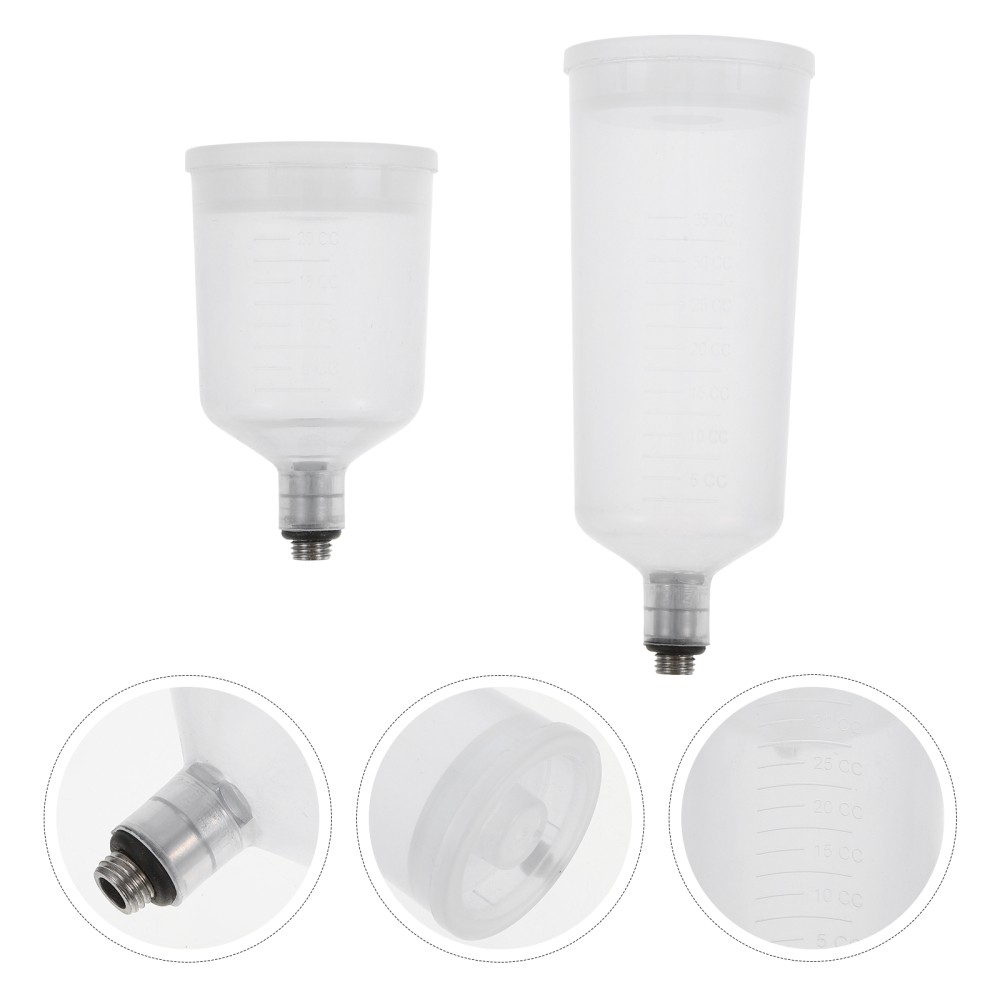 2 Count Airbrush Pot Replaceable Pigment Bottle Paint Cup Filter for