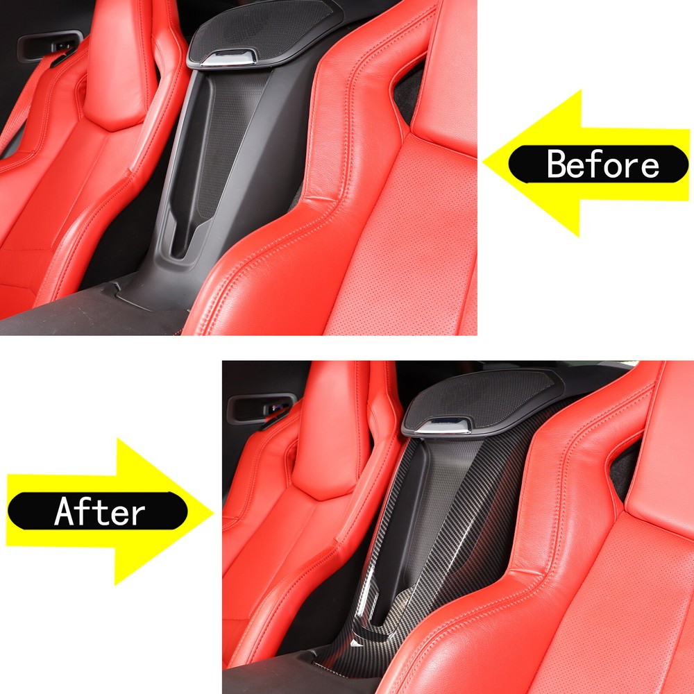 Carbon Fiber ABS Waterfall Charging Panel Trim Cover Fits Corvette C8 2020-2024