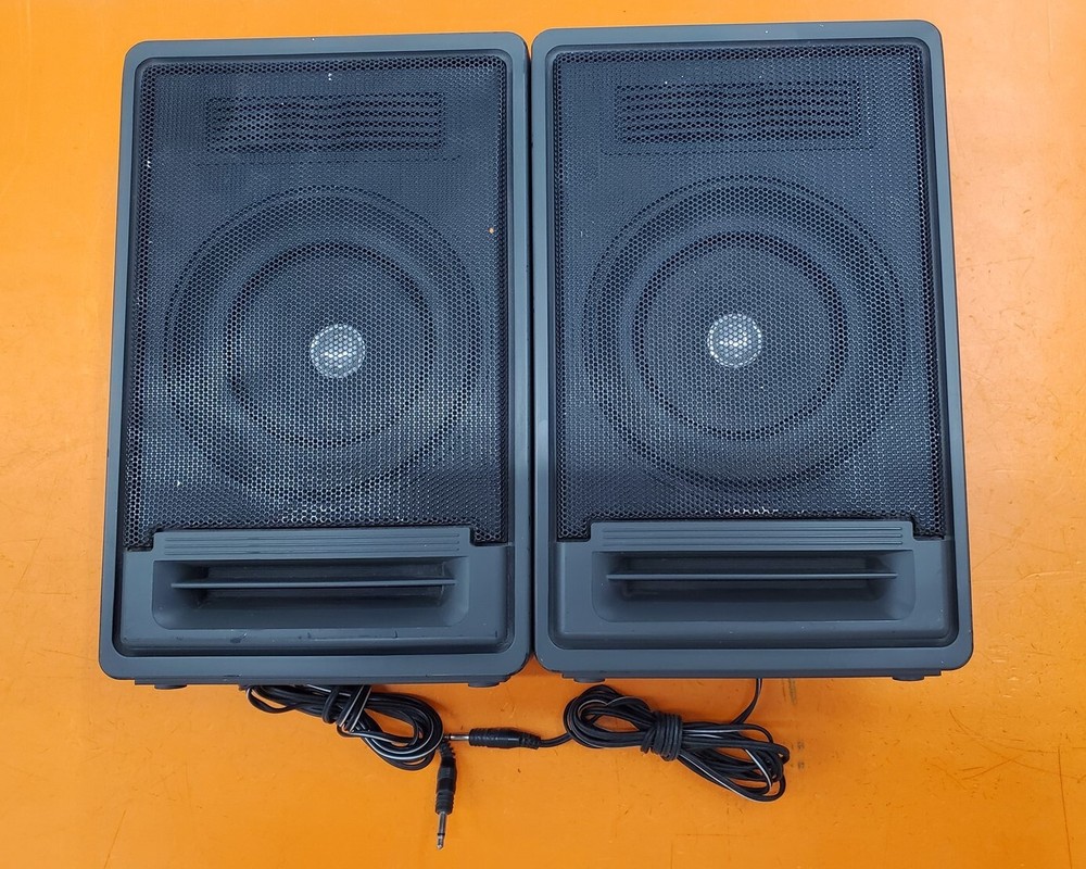 ⭐️⭐️⭐️⭐️⭐️ Black Shelf Speakers Full Response 4" Speaker 6ft Audio Cable