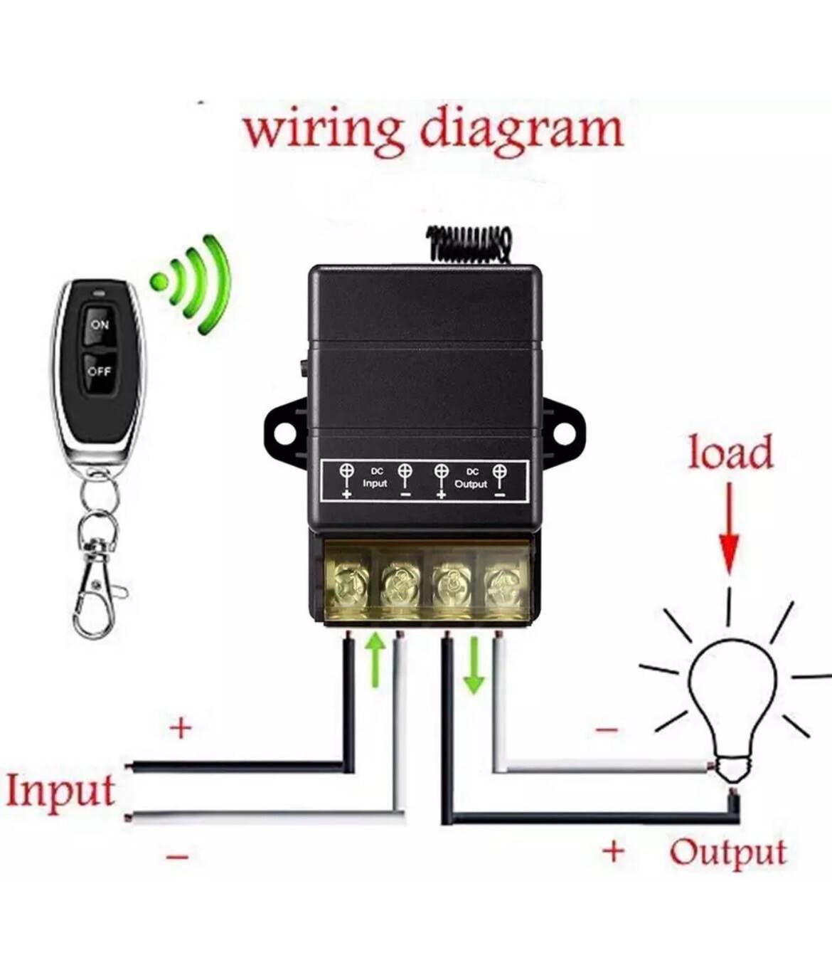 Wireless Remote Switch 12V,DC 12V/24V/48V/72V/30A Relay,Wireless RF CE Rated NEW
