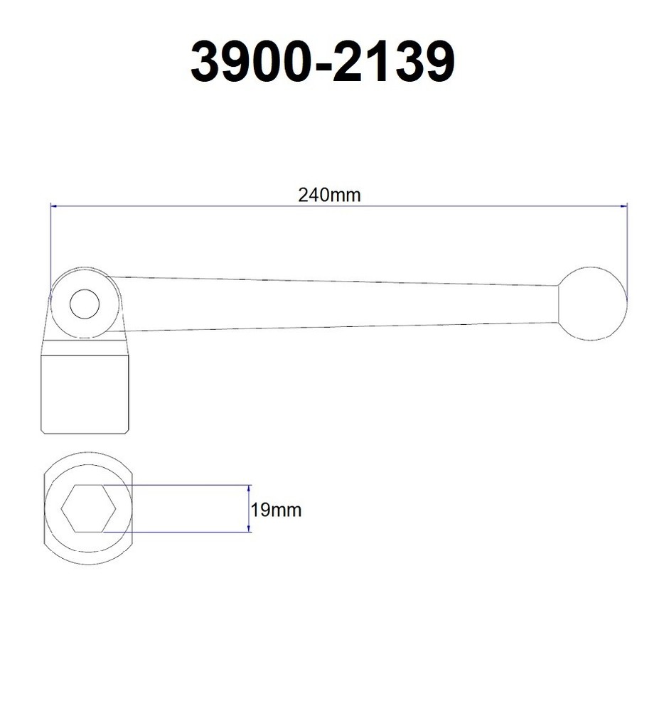 SPARE HANDLE FOR 6" MILLING VISE (3900-2139)