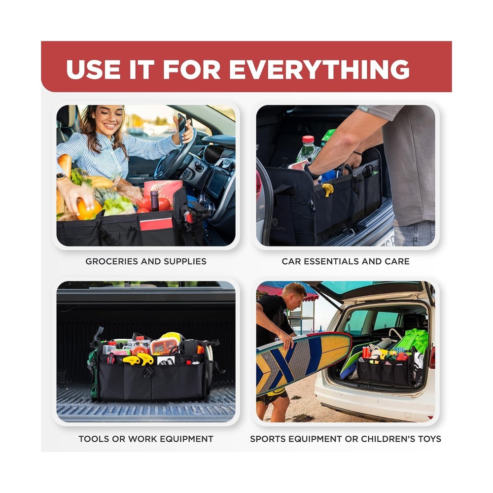 TRUNKCRATEPRO Car Organizers and Storage Premium Adjustable Multi Compartment...