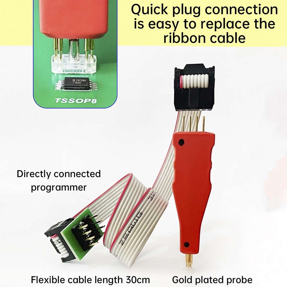 TSSOP8/MSOP8 Chip Burn Test Probe Micro Chip Spring Pin Car Connection Cable