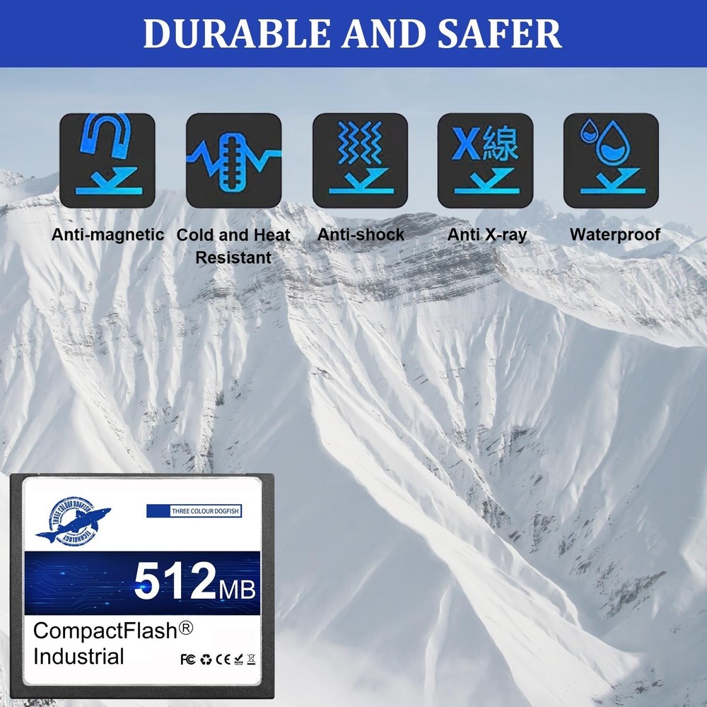 Dogfish 2 Pack 512MB Compact Flash Memory Card High Performance Industrial CF...