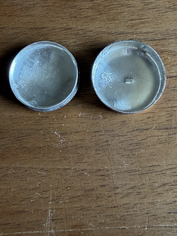Vintage Two 925 Silver Enamel Pill Boxes