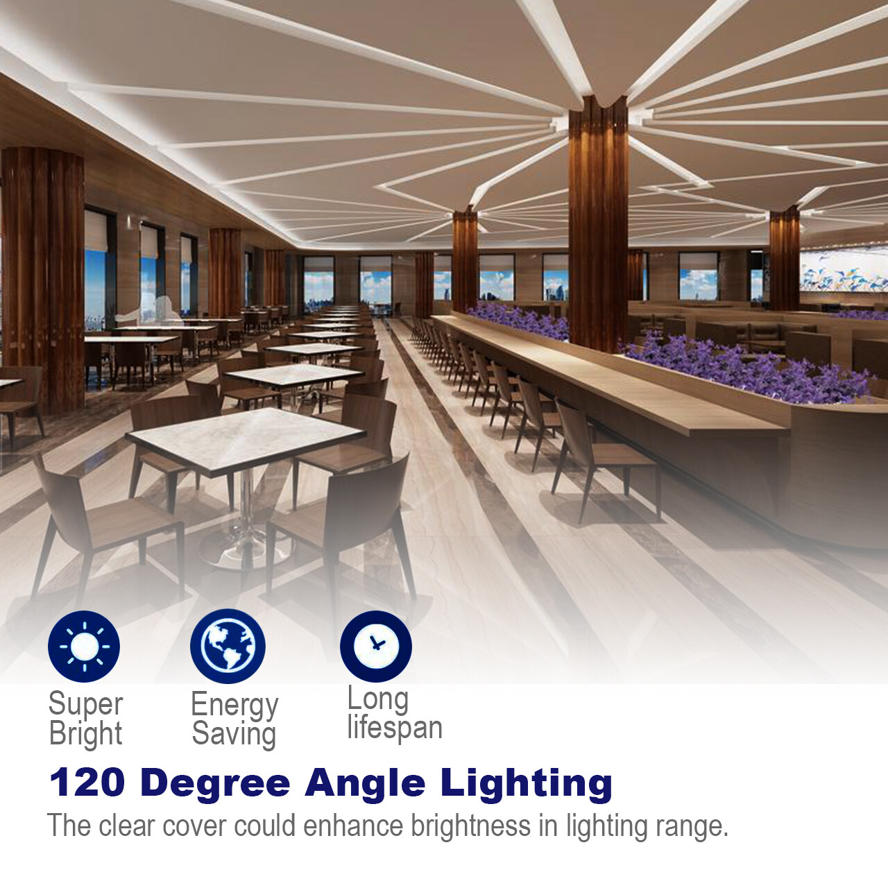 4FT 6 Pack LED Shop Light T8 Linkable Ceiling Tube Fixture 24W Daylight 6000K C