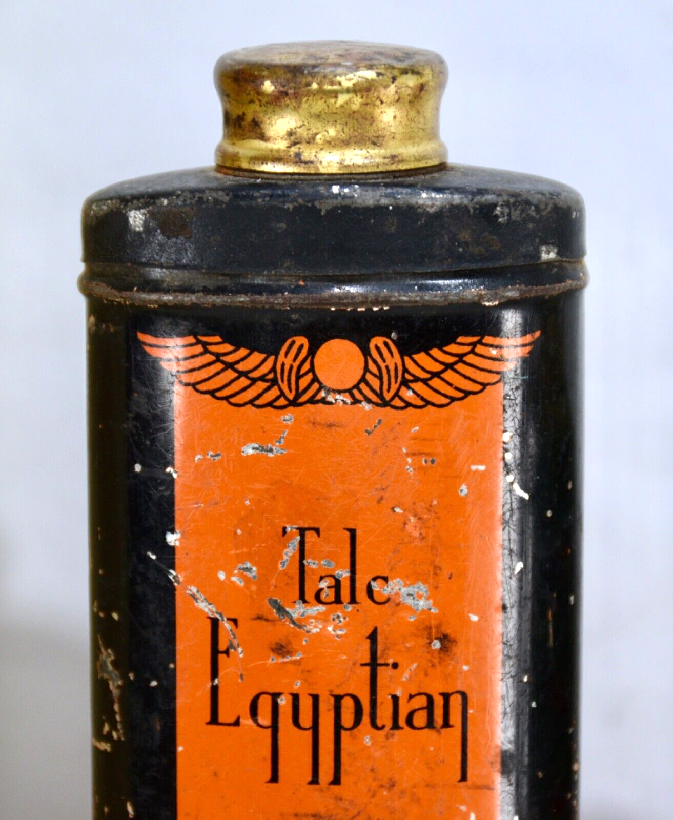 Vintage Advertising Perfume Talcum Powder Tin Emeraude Coty, Egyptian + Lot of 4