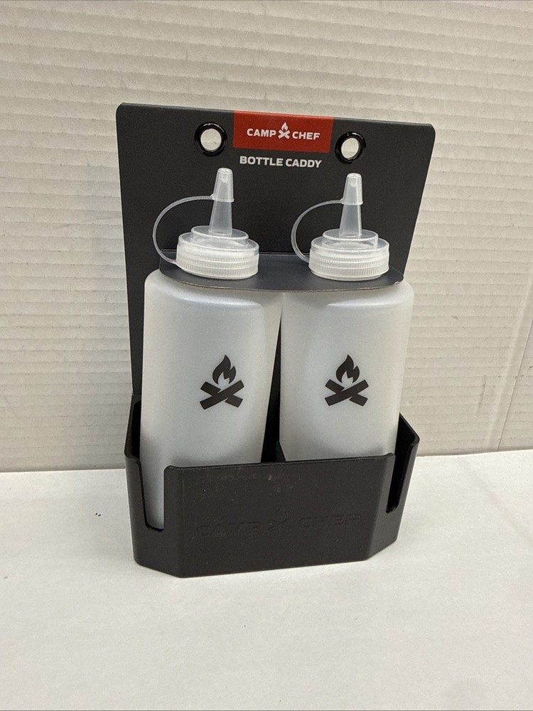 Camp Chef Bottle Caddy - Flat-Top Griddle Accessories Includes 2 Squeeze Bottles