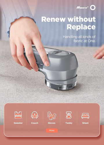Bymore Fabric Shaver, Lint Remover, Shaver 5.75*2.60*2.64in, Gray