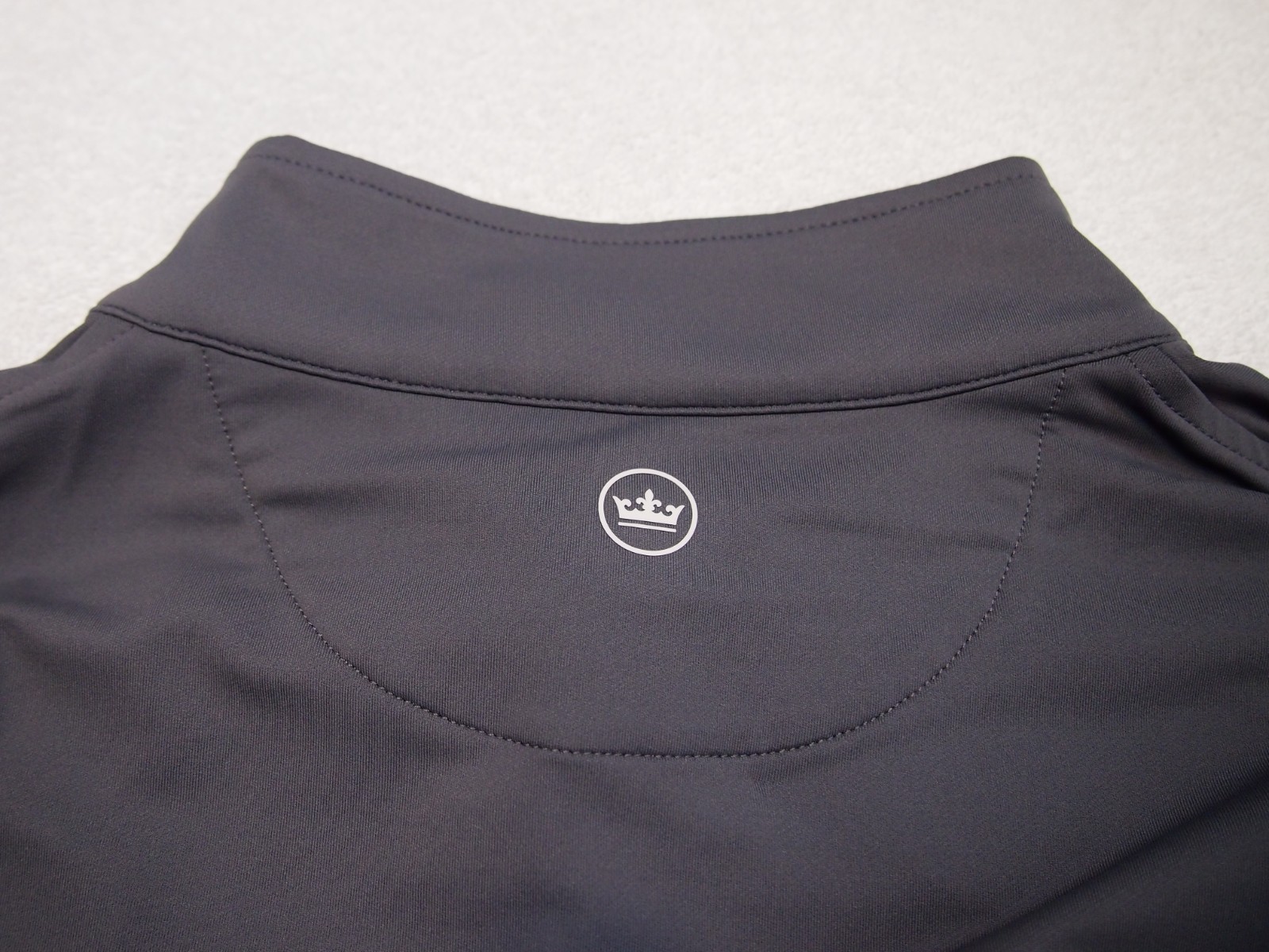 Peter Millar Quarter Zip French Terry Iron Grey Pullover Sweater NWT Large $140