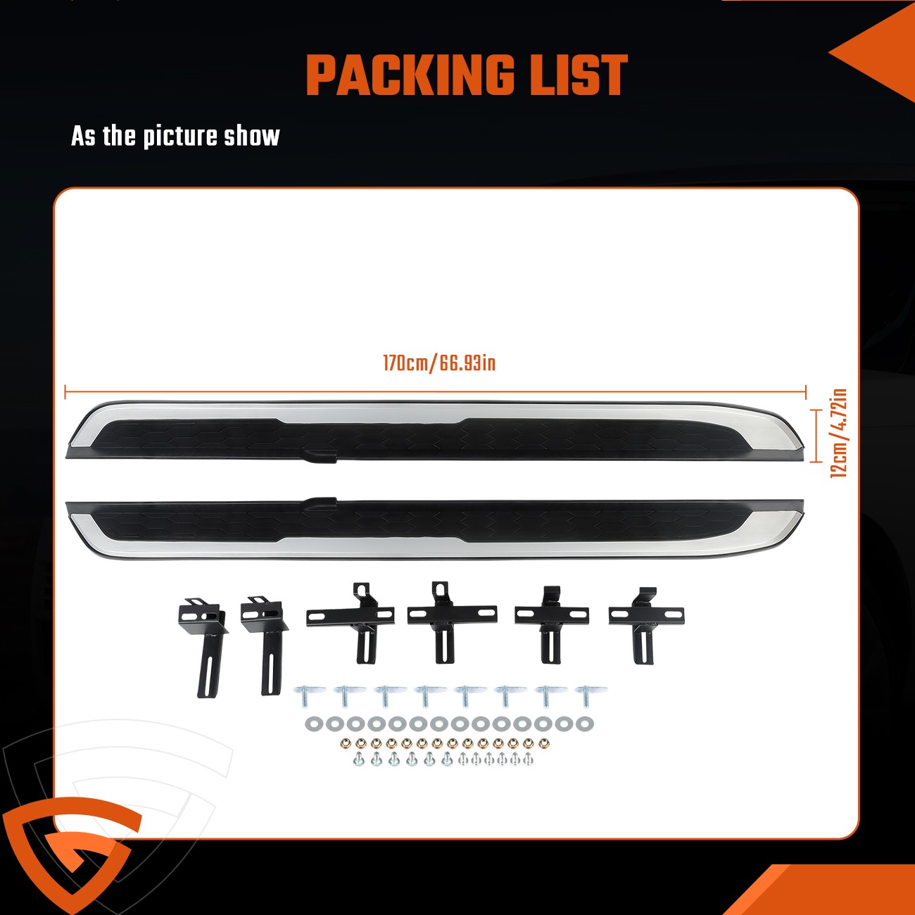 2PCS Running Boards Fit for Honda CRV CR-V 2017-2022 Side Steps Nerf Bar